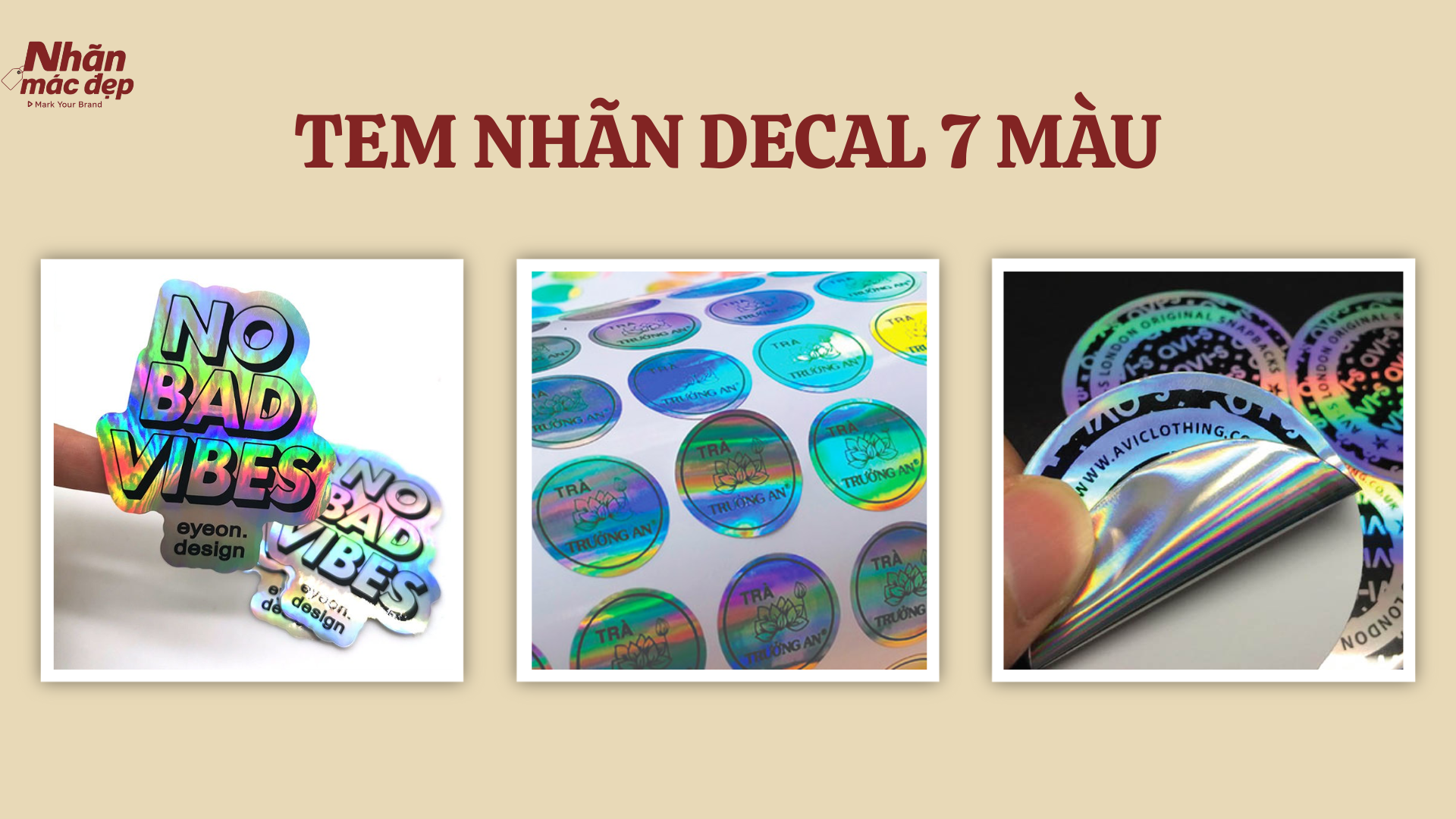 Tem nhãn 7 màu Tem nhãn 7 màu