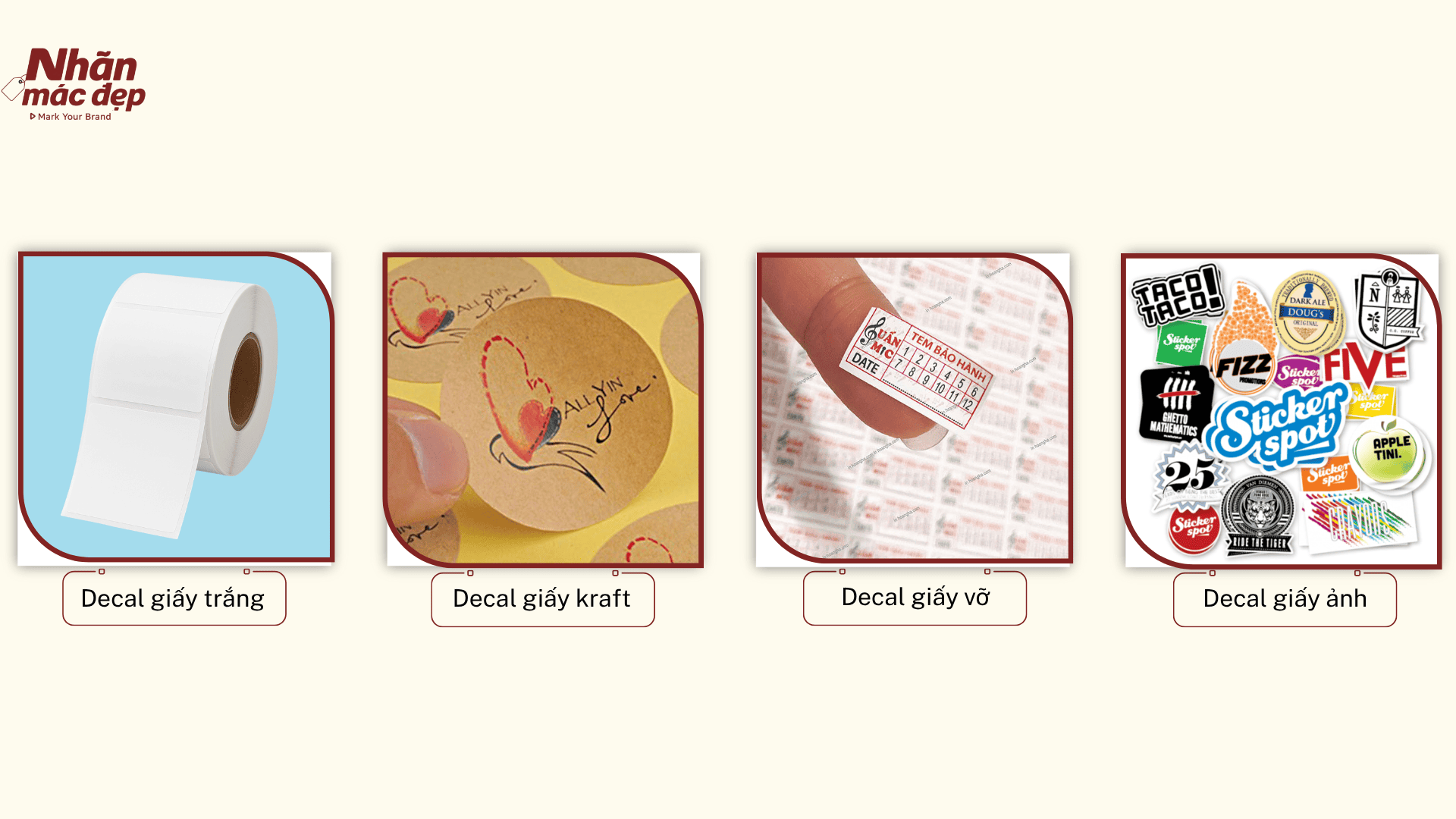 Các loại giấy in decal giấy Các loại giấy in decal giấy