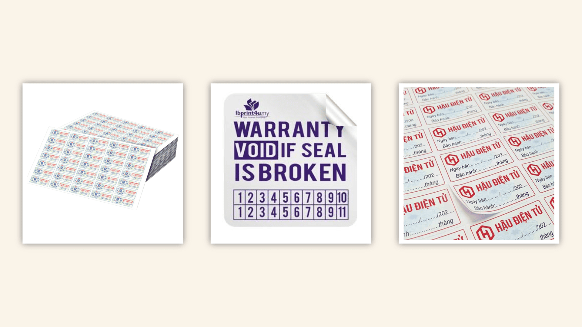Những mẫu tem bảo hành tham khảo (3) Những mẫu tem bảo hành tham khảo (3)