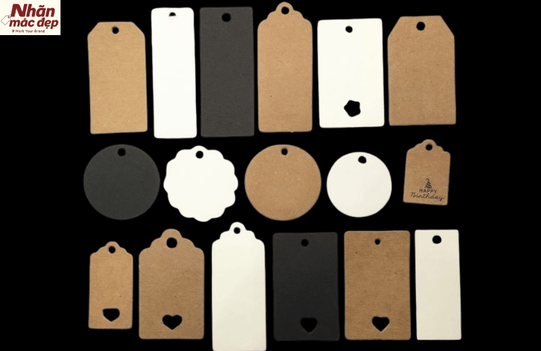 Kích thước tag treo hình dáng đặc biệt Kích thước tag treo hình dáng đặc biệt