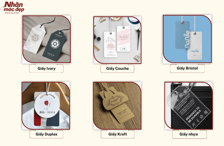 Các chất liệu dùng để in tag treo quần áo Các chất liệu dùng để in tag treo quần áo