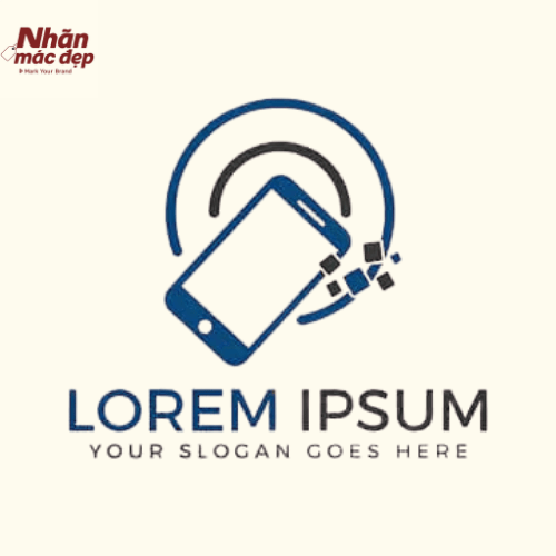 Mẫu logo điện thoại có sóng kết nối 1 Mẫu logo điện thoại có sóng kết nối 1