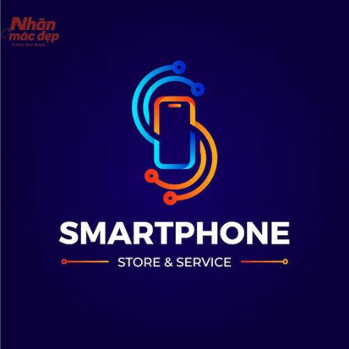 Mẫu logo điện thoại có sóng kết nối 3 Mẫu logo điện thoại có sóng kết nối 3