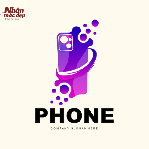 Mẫu logo điện thoại có sóng kết nối 4 Mẫu logo điện thoại có sóng kết nối 4