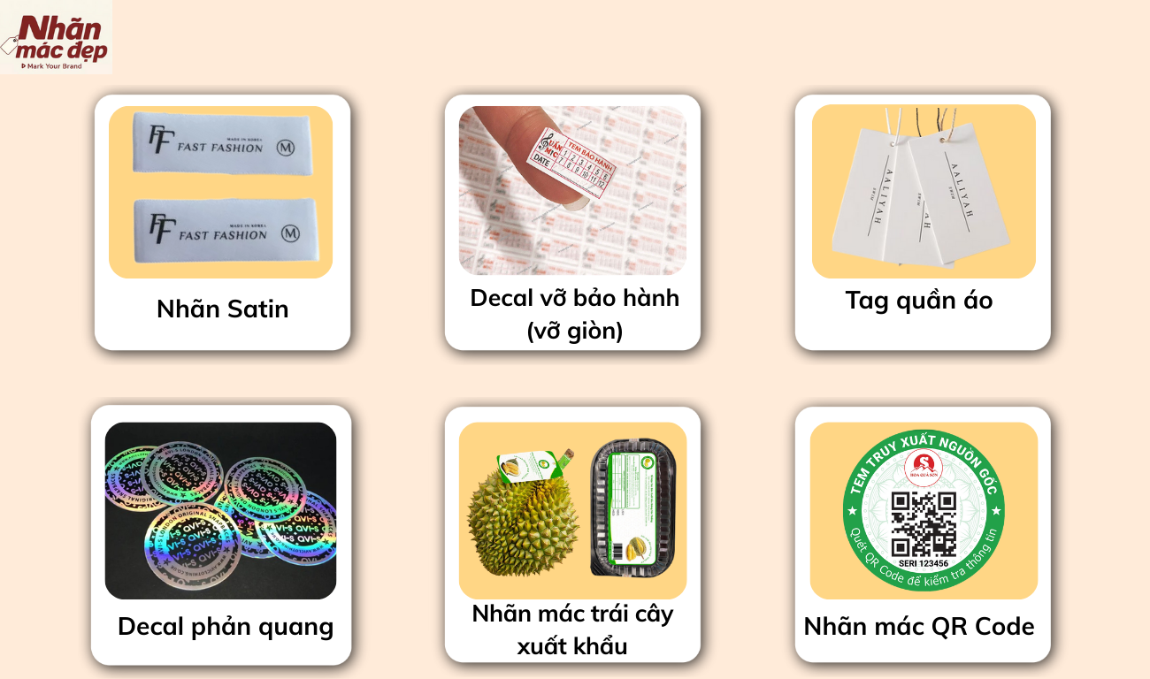 Sản phẩm & dịch vụ nổi bật của Nhãn Mác Đẹp Asia Sản phẩm & dịch vụ nổi bật của Nhãn Mác Đẹp Asia