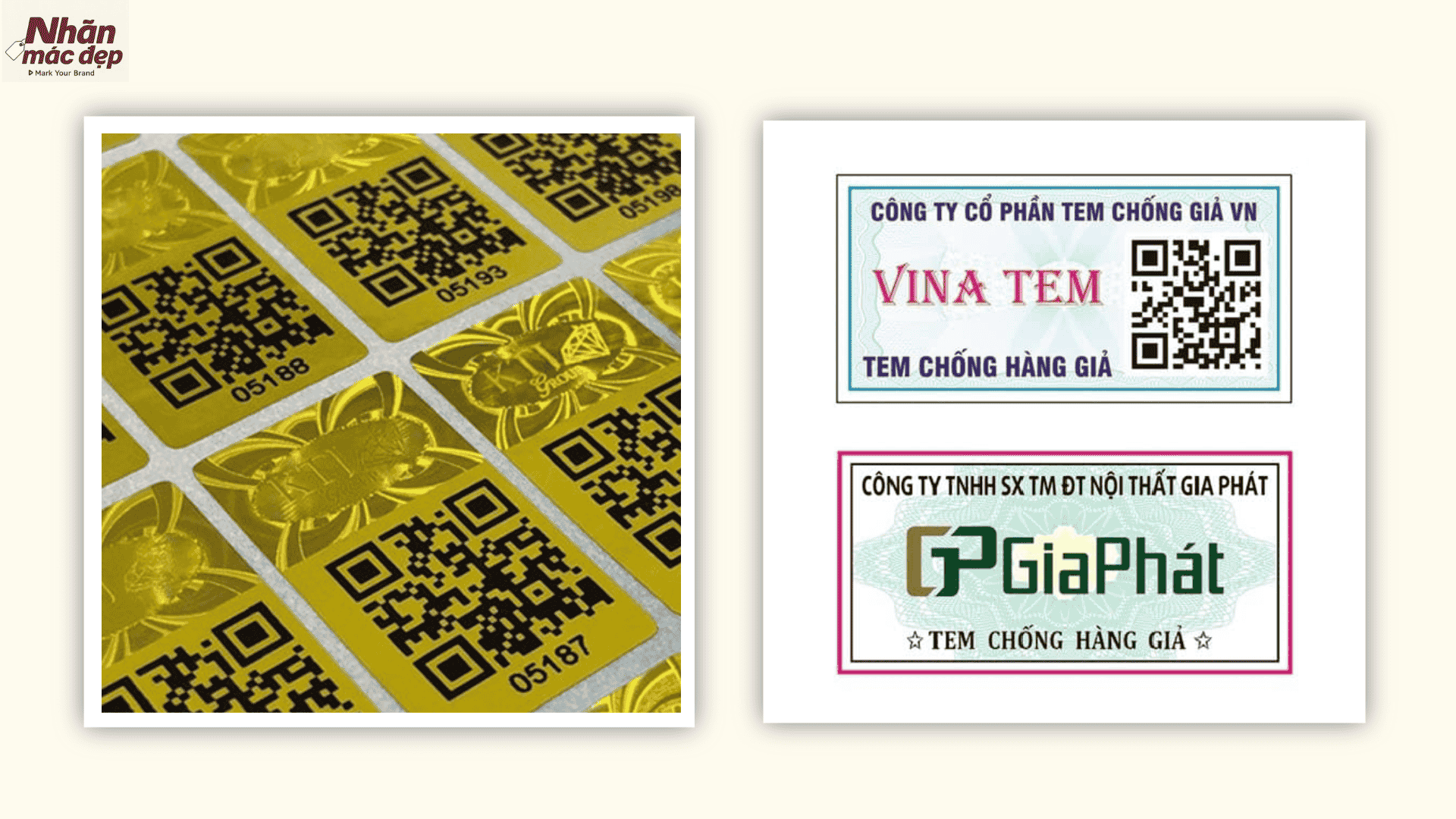 Những mẫu tem chống hàng giả tại Nhãn Mác Đẹp Asia Những mẫu tem chống hàng giả tại Nhãn Mác Đẹp Asia