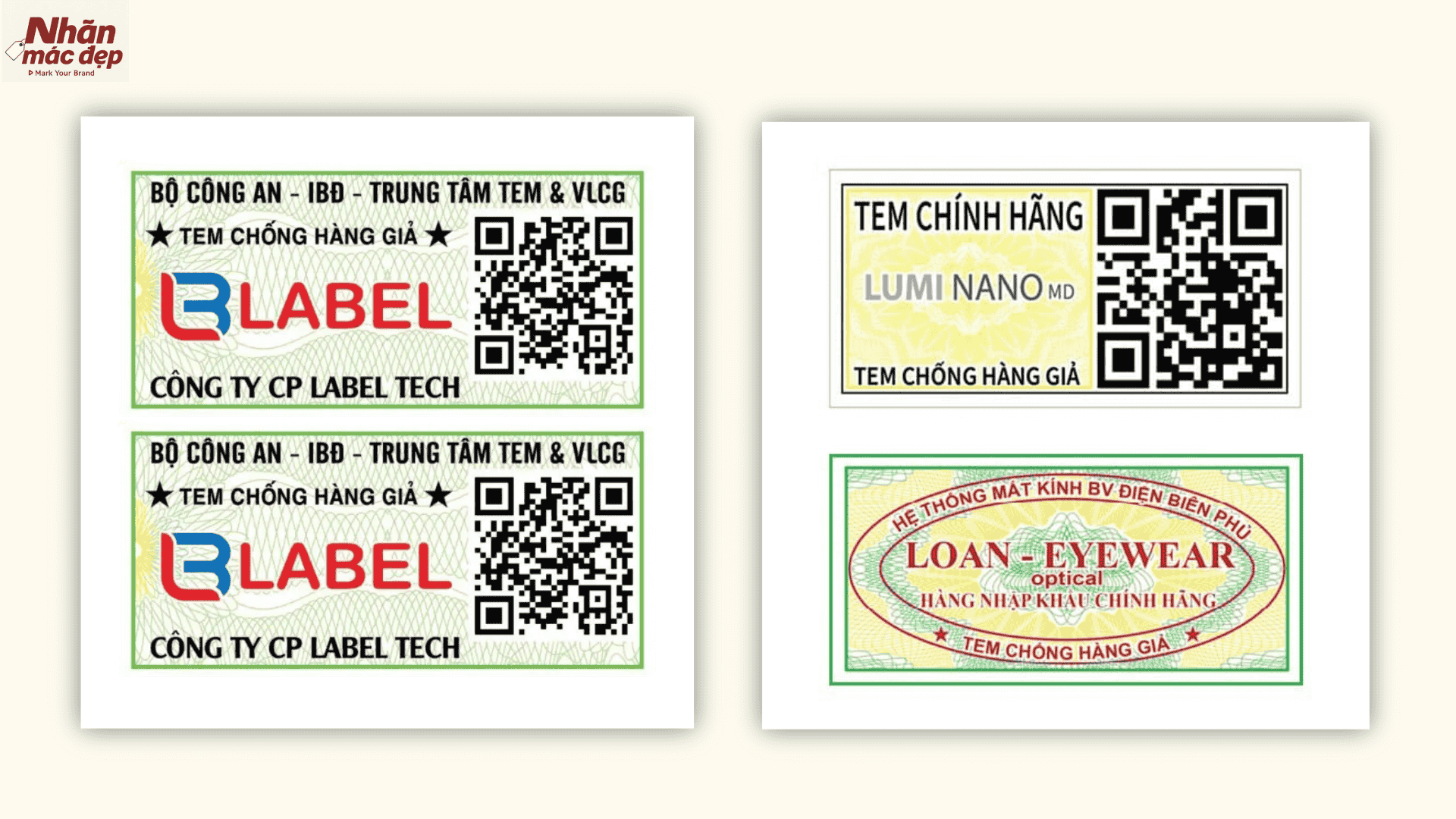 Những mẫu tem chống hàng giả tại Nhãn Mác Đẹp Asia Những mẫu tem chống hàng giả tại Nhãn Mác Đẹp Asia