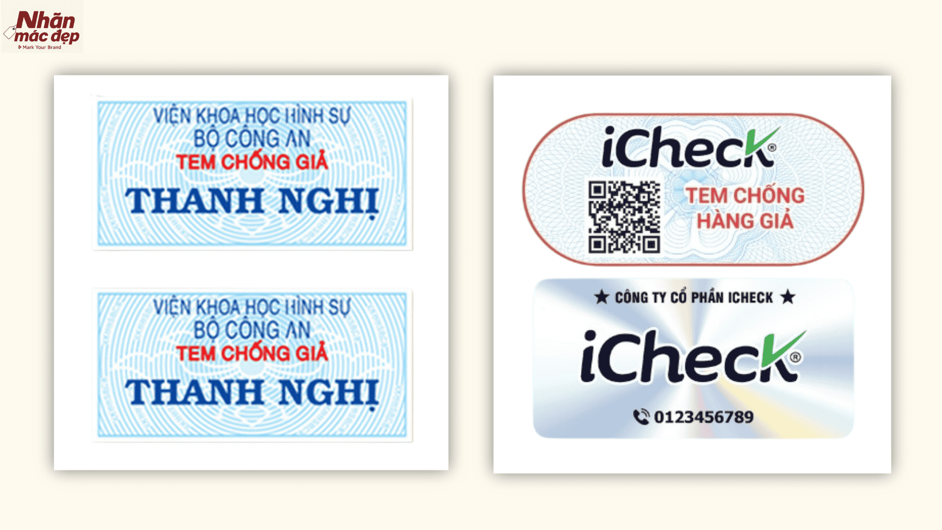 Những mẫu tem chống hàng giả tại Nhãn Mác Đẹp Asia Những mẫu tem chống hàng giả tại Nhãn Mác Đẹp Asia