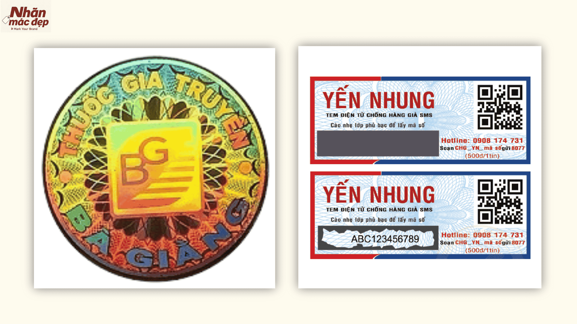 Những mẫu tem chống hàng giả tại Nhãn Mác Đẹp Asia Những mẫu tem chống hàng giả tại Nhãn Mác Đẹp Asia