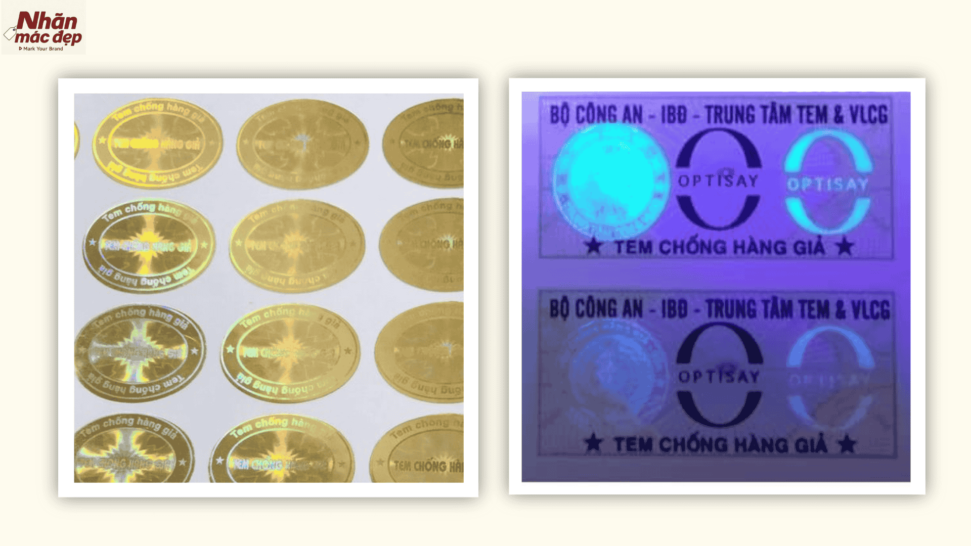 Những mẫu tem chống hàng giả tại Nhãn Mác Đẹp Asia Những mẫu tem chống hàng giả tại Nhãn Mác Đẹp Asia