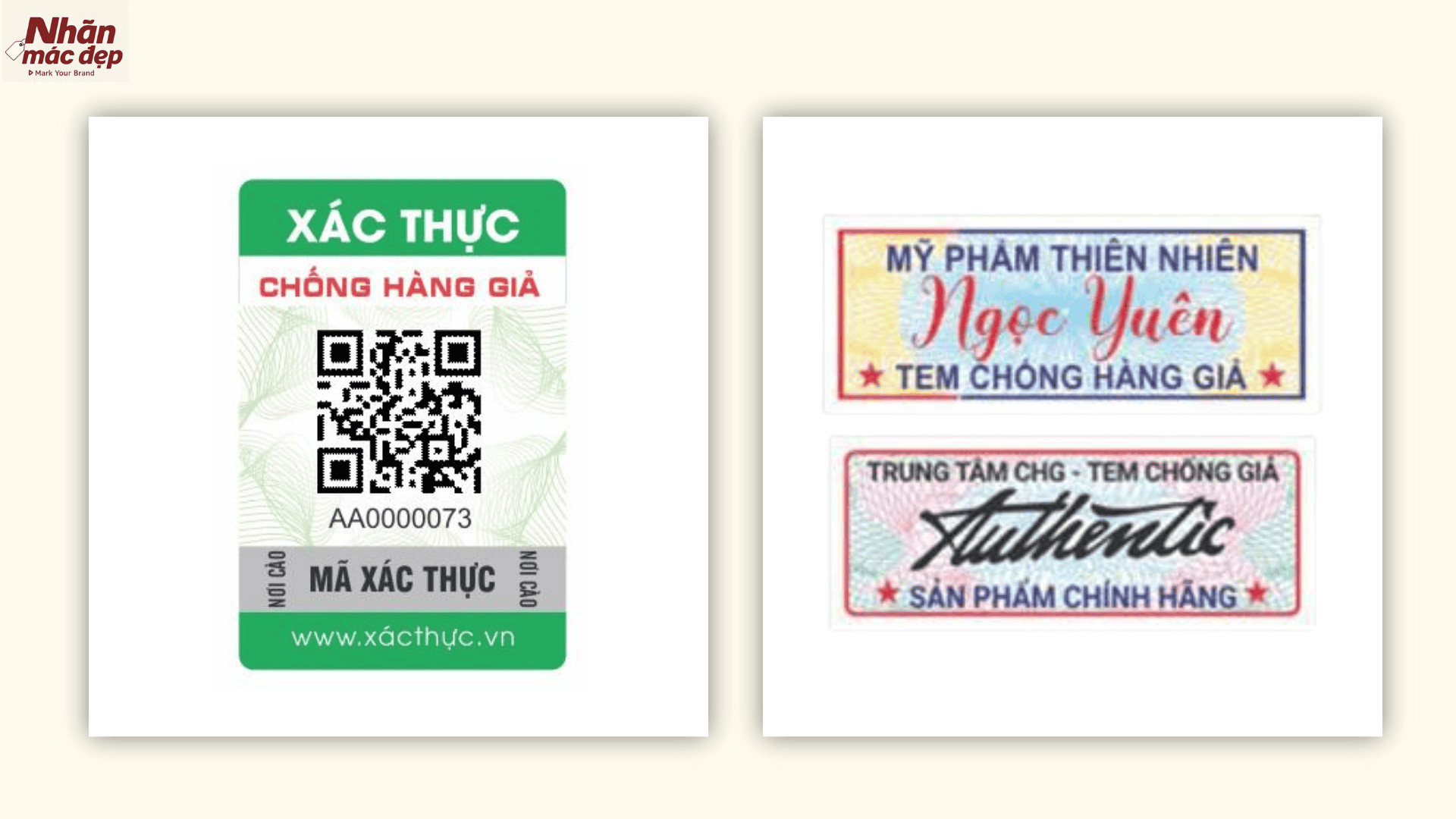 Những mẫu tem chống hàng giả tại Nhãn Mác Đẹp Asia Những mẫu tem chống hàng giả tại Nhãn Mác Đẹp Asia