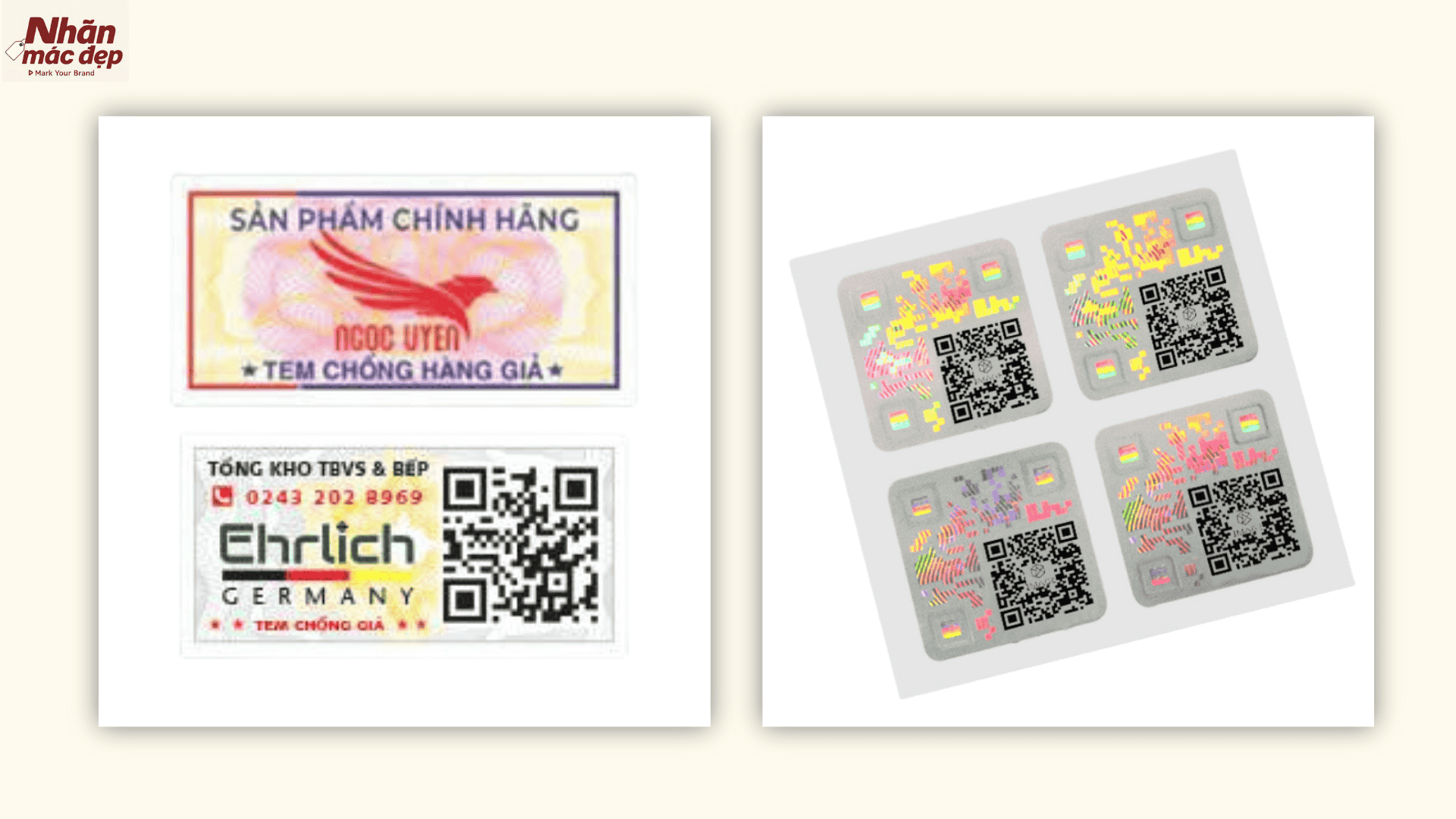 Những mẫu tem chống hàng giả tại Nhãn Mác Đẹp Asia Những mẫu tem chống hàng giả tại Nhãn Mác Đẹp Asia