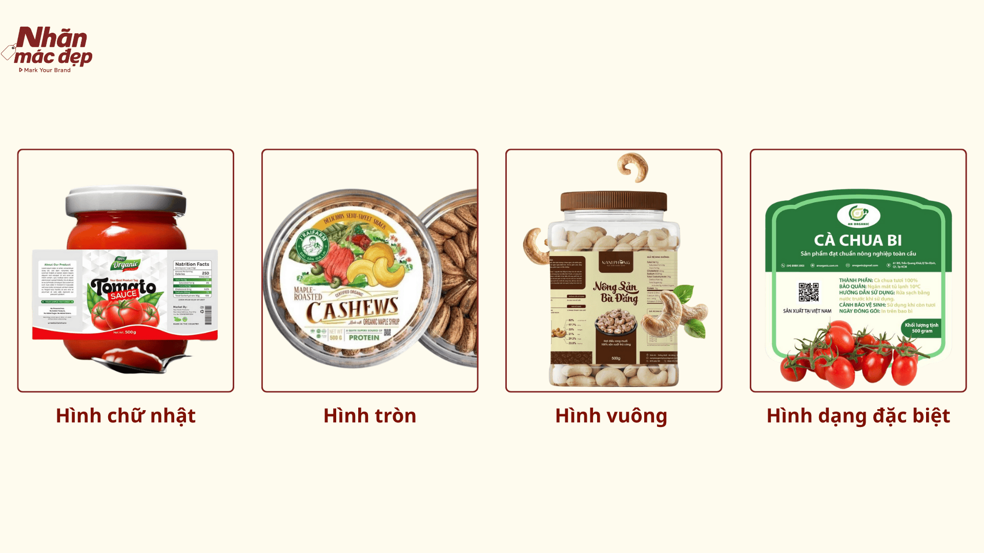 Kích thước, hình dáng phổ biến Kích thước, hình dáng phổ biến