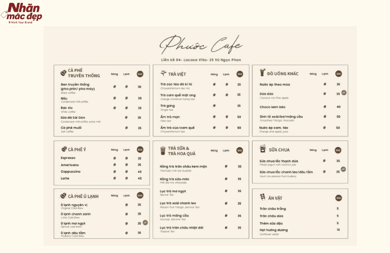 Tham khảo mẫu thiết kế menu coffee đơn giản 7 Tham khảo mẫu thiết kế menu coffee đơn giản 7