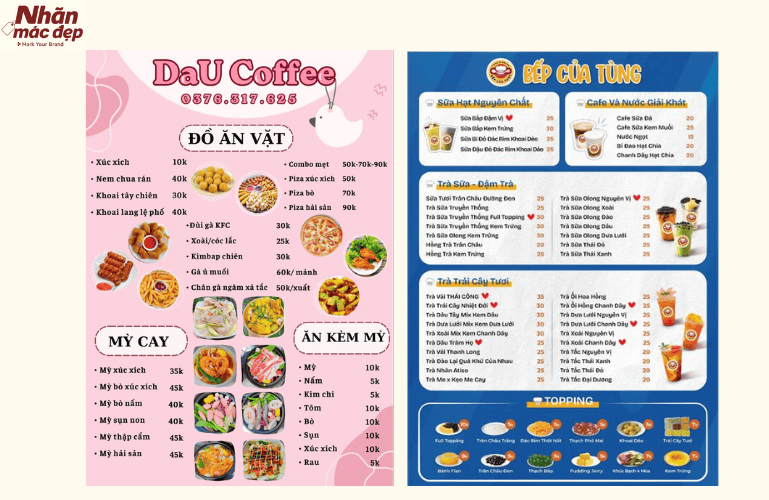 Tham khảo mẫu thiết kế menu quán cafe bình dân 7 Tham khảo mẫu thiết kế menu quán cafe bình dân 7