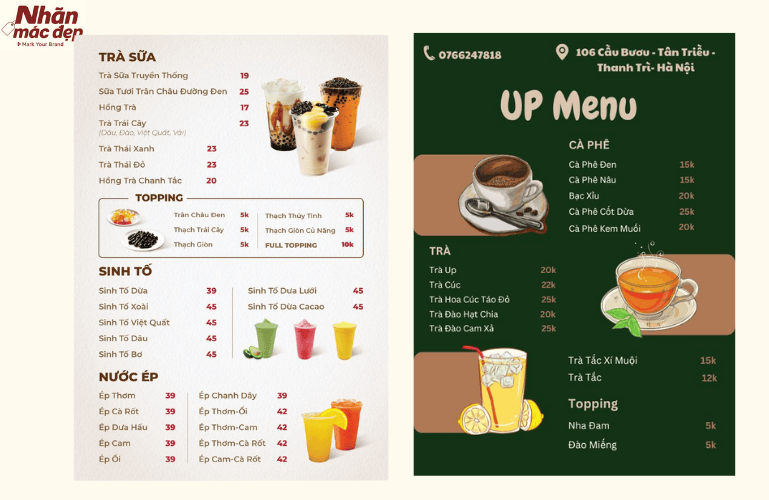 Tham khảo mẫu thiết kế menu coffee đơn giản 1 Tham khảo mẫu thiết kế menu coffee đơn giản 1