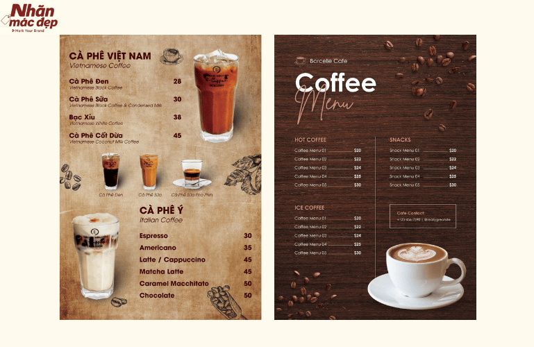 Tham khảo mẫu menu quán coffee phong cách vintage 4 Tham khảo mẫu menu quán coffee phong cách vintage 4