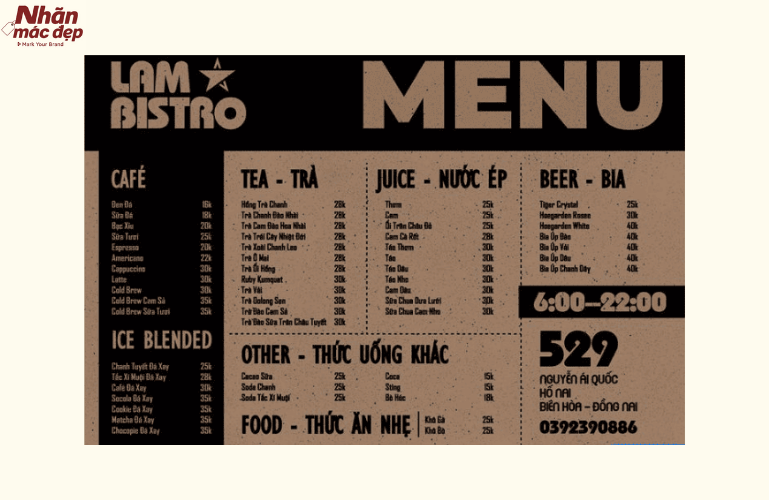 Tham khảo mẫu menu quán coffee phong cách vintage 5 Tham khảo mẫu menu quán coffee phong cách vintage 5