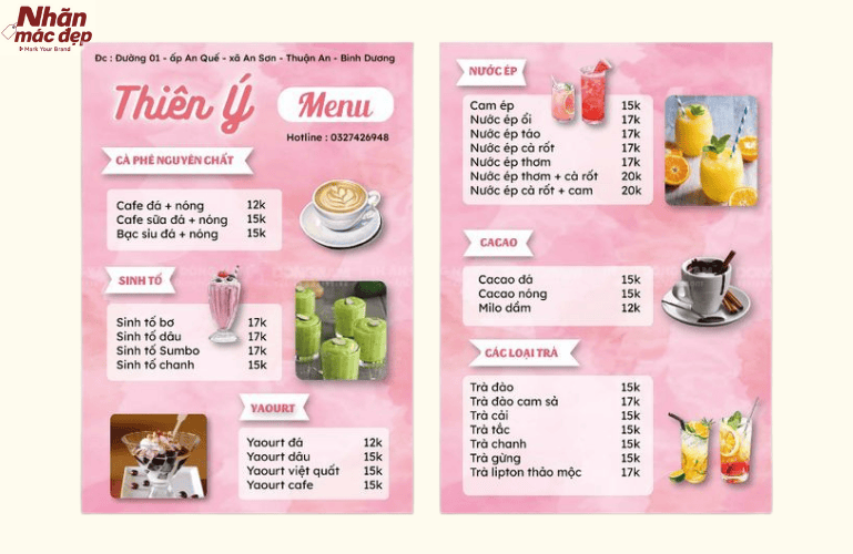 Tham khảo mẫu thiết kế menu coffee dễ thương 3 Tham khảo mẫu thiết kế menu coffee dễ thương 3