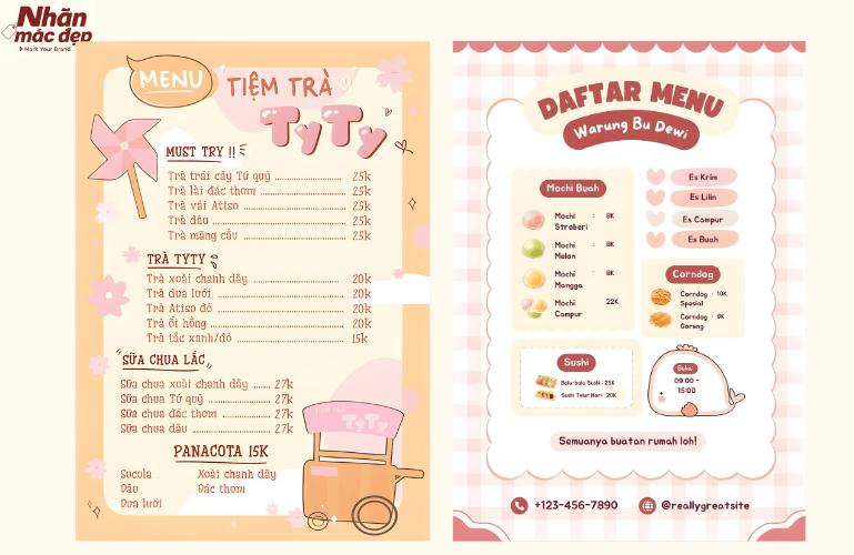 Tham khảo mẫu thiết kế menu coffee dễ thương 1 Tham khảo mẫu thiết kế menu coffee dễ thương 1