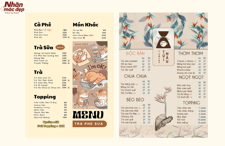 Tham khảo mẫu thiết kế menu coffee dễ thương Tham khảo mẫu thiết kế menu coffee dễ thương