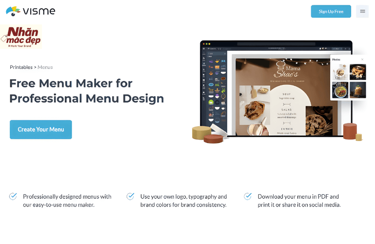 Thiết kế menu miễn phí với Visme Thiết kế menu miễn phí với Visme