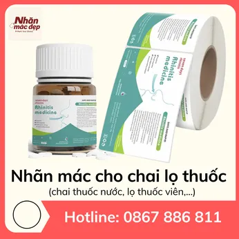 Nhãn Mác Cho Chai Lọ Thuốc – Chai Thuốc Nước, Lọ Thuốc Viên