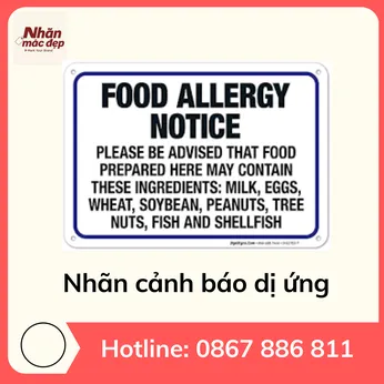 Nhãn Cảnh Báo Dị Ứng – Allergen Warning Label