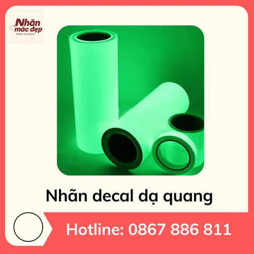 Nhãn decal dạ quang