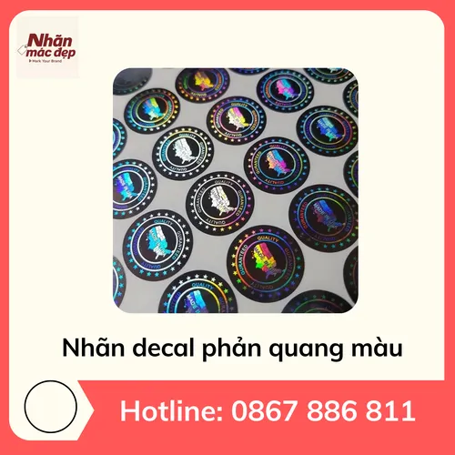 Nhãn decal phản quang màu