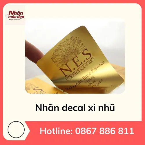 Nhãn decal xi nhũ