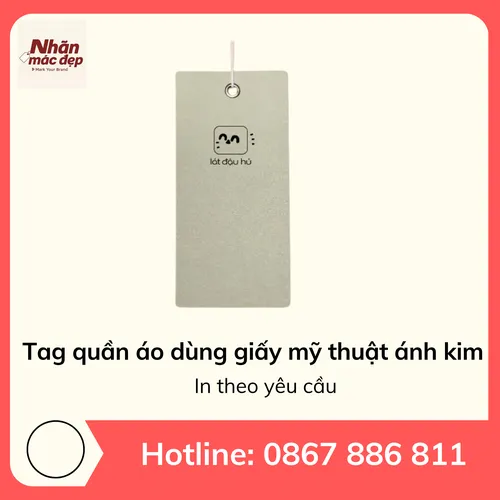 Tag quần áo - Giấy mỹ thuật ánh kim