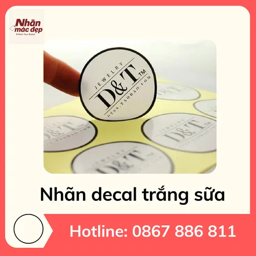 Nhãn decal trắng sữa