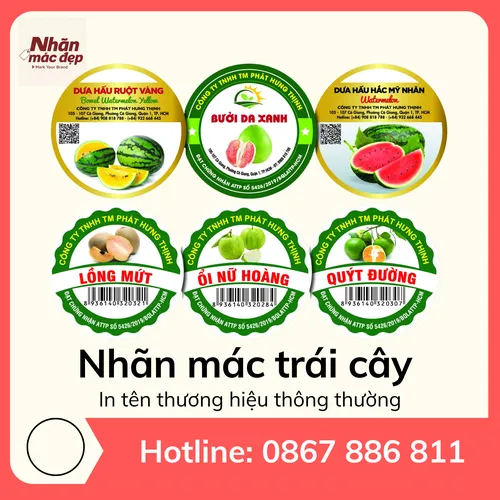 Nhãn Mác Thương Hiệu Trái Cây 