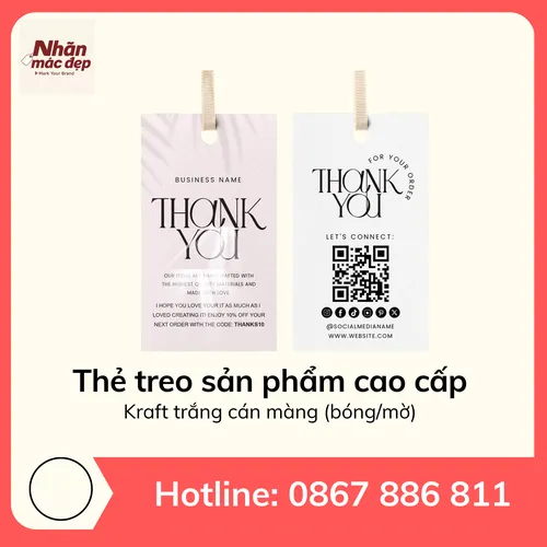 Thẻ treo sản phẩm cao cấp