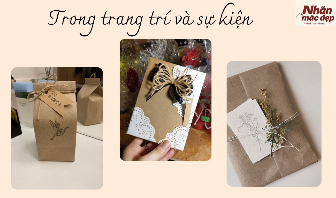Trong trang trí và sự kiện Trong trang trí và sự kiện
