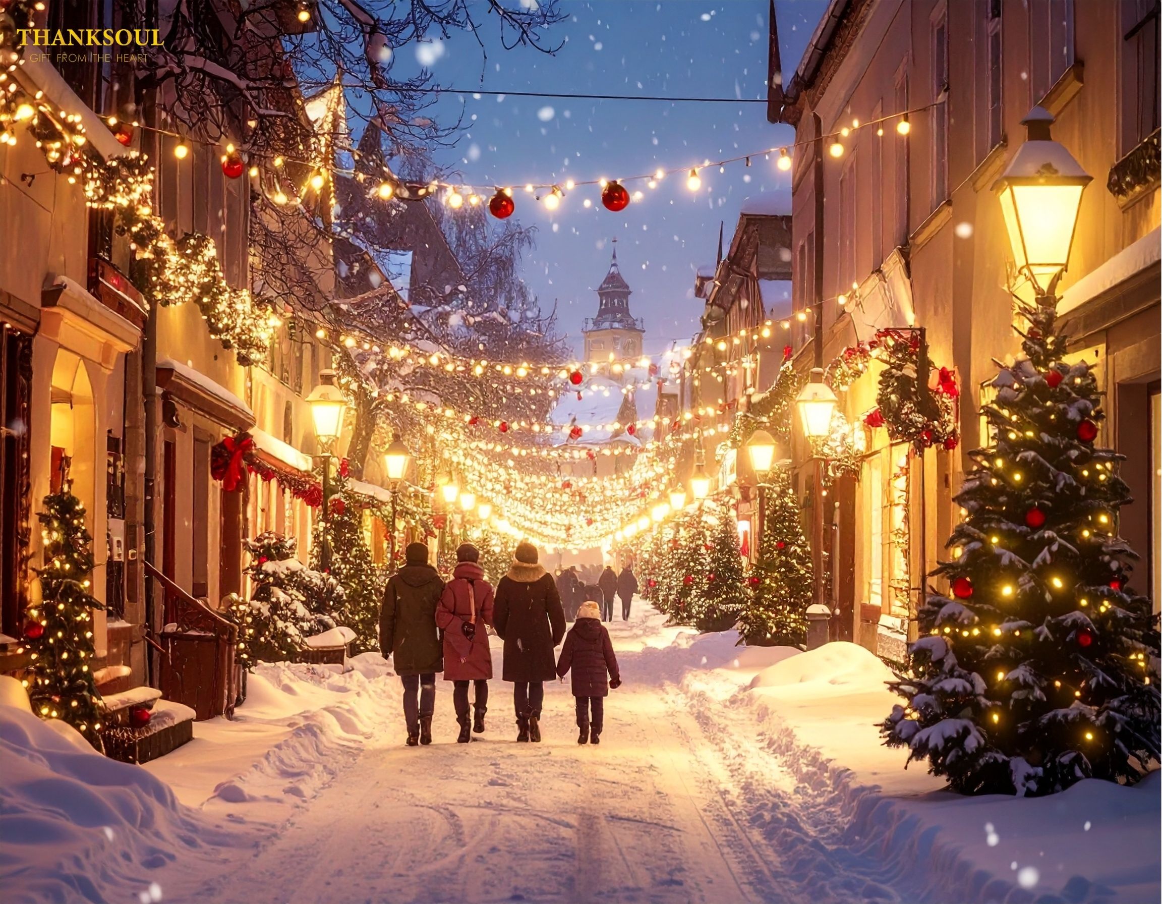 Không khí Noel ở một con đường tại Châu Âu