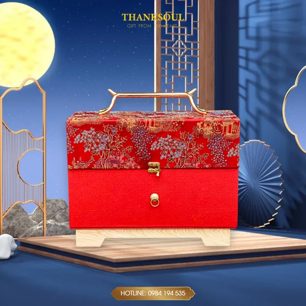 BỘ HỘP GẤM 2 TẦNG