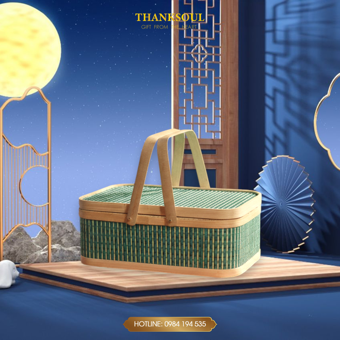 BỘ HỘP MÂY TRE XANH NGỌC