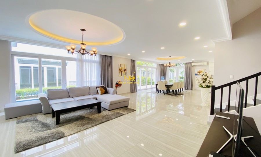 phòng khách rộng thoáng biệt thự the venica quận 9
