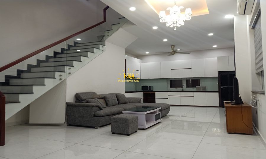 phòng khách rộng thoáng biệt thự quận 9