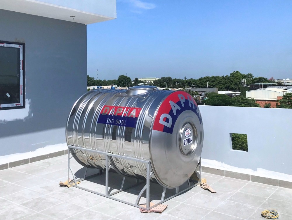 Bồn nước inox Dapha cao cấp 1000L ngang Bồn nước inox Dapha cao cấp 1000L ngang