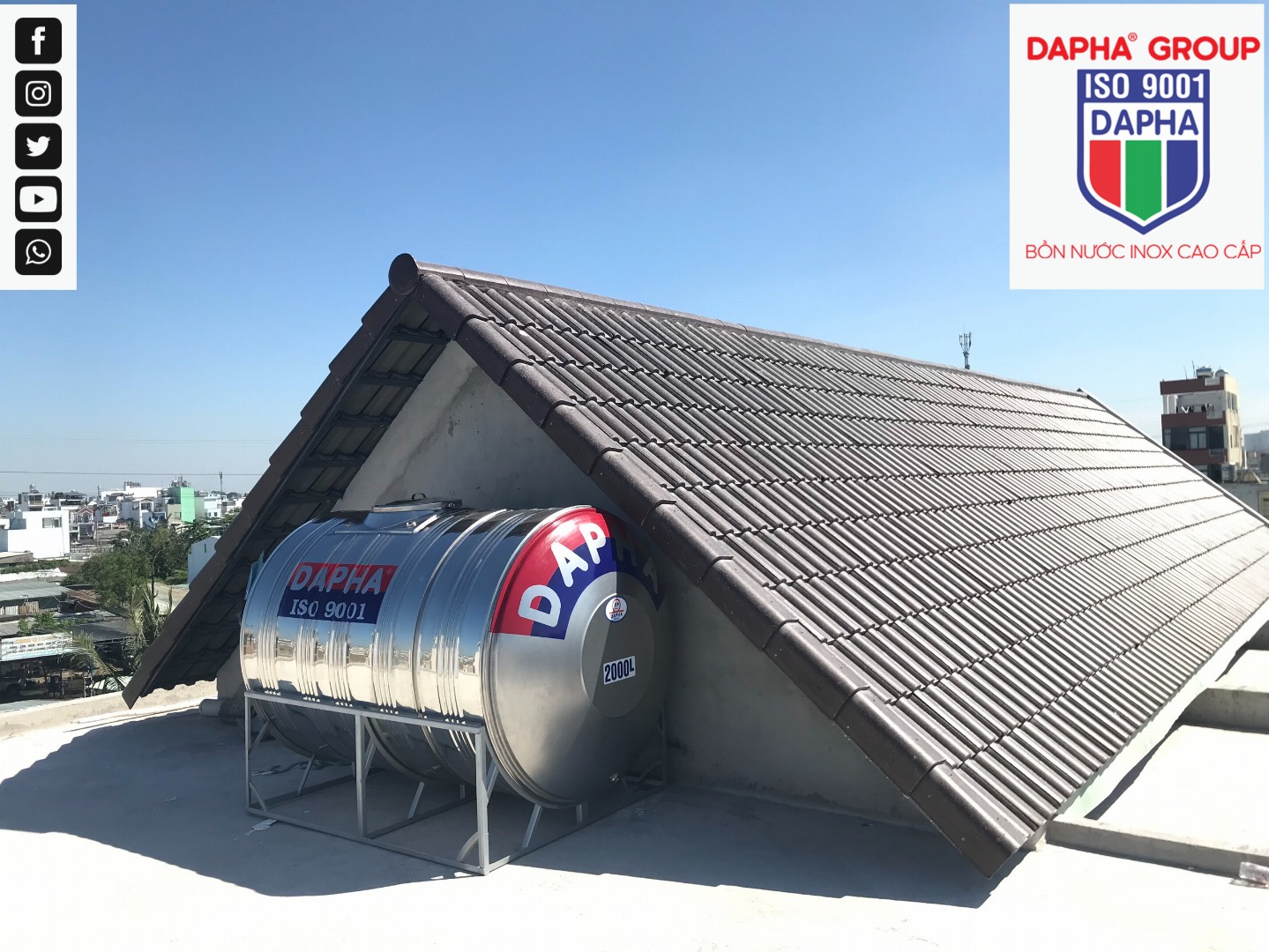 bồn nước inox dapha ngang bồn nước inox dapha ngang