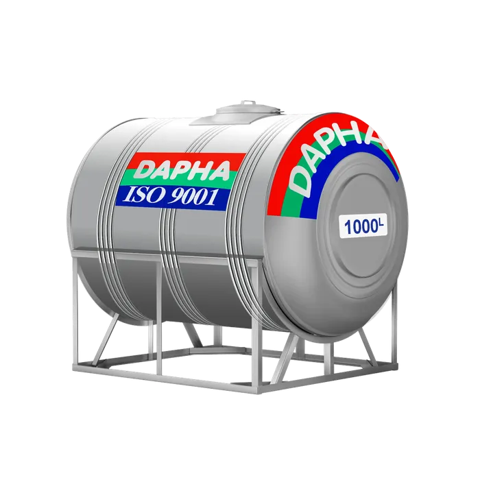 Bồn nước inox Dapha xuất khẩu ngang 2500L