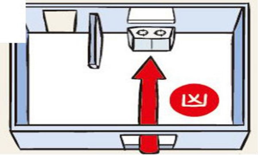 Gia đình sẽ khó có thể trở nên giàu có nếu để cửa chính đối diện với cửa nhà vệ sinh bởi thần tài sẽ “chẳng bao giờ gõ cửa” bố trí cửa nhà