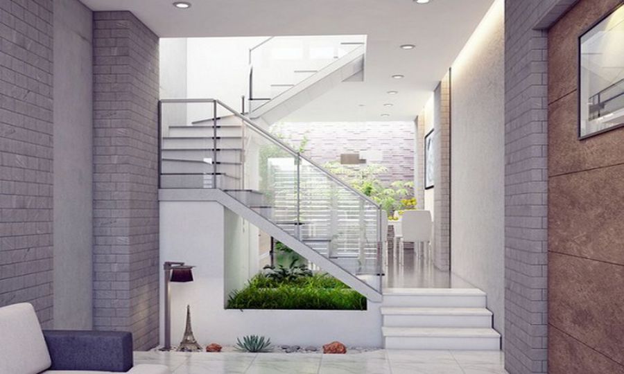 Giếng trời mang lại ánh sáng và gió cho ngôi nhà Giếng trời mang lại ánh sáng và gió cho ngôi nhà