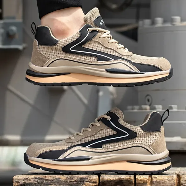 Giày Bảo Hộ Da Lộn Mũi Thép Chống Đập Và Đế Lót Kevlar Chống Đâm Xuyên VA02