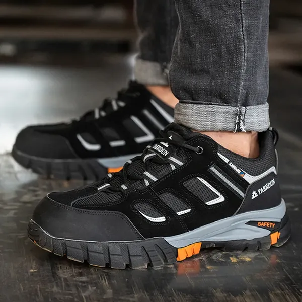 Giày Bảo Hộ Mũi Thép Da Bò Xịn Chống Đinh, Chống Trượt, Chống Va Đập, Kiểu Dáng Thời Trang, Vừa Mang Đi Làm Vừa Mang Đi Chơi, Phượt, Dã Ngoại VA01