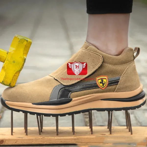 Giày bảo hộ cơ khí VA27 da bò thoáng khí, chống đâm xuyên, chống va đập cho nam và nữ