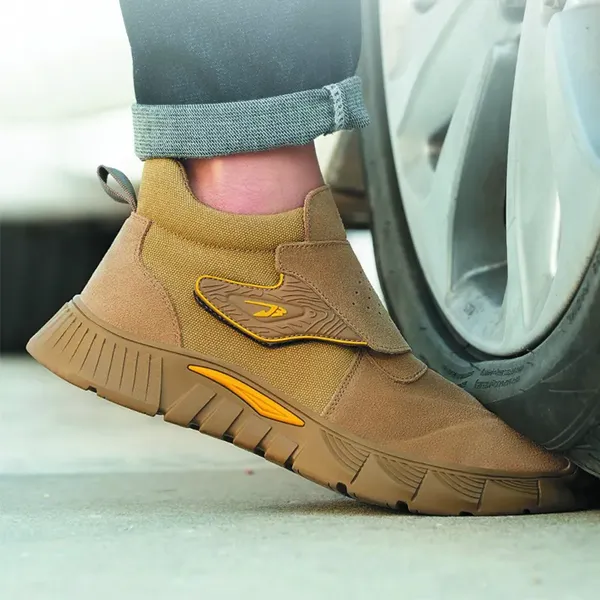 Giày bảo hộ da bò lộn siêu nhẹ VA23 mũi thép chống va đập, chống đâm xuyên